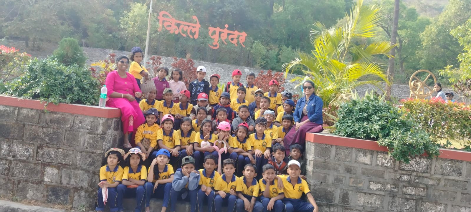 Students on a free educational trip